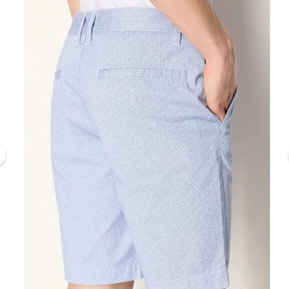 NWT Armani Exchange Mens 30 Waist Geo-Print Twill Blue & White‎ 9" Inseam Shorts - Picture 5 of 10
